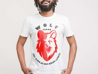 WOLF SQUAD - Awesome T-Shirt Design with Wolf Face Vector: 1997 branding free t shirt designs t shirt t shirt design t shirt mockup t shirt print tshirt art tshirtdesign wolf wolf face wolf logo wolf squad wolf squad wolf tshirt wolf vector