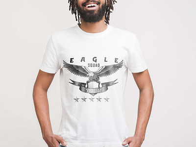 American eagle. Vector illustration. T-shirt design, logo. Stock Vector