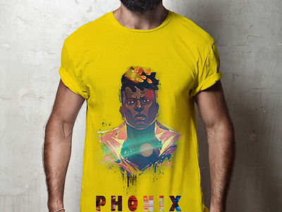 PHONIX - Phoenix Face T-Shirt Design Yellow Color | Valorant