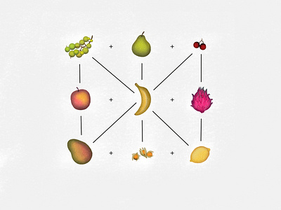 Hand Drawn Icons Smoothie Fruits Illustrations