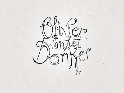 Olivier van het Donker hand drawn logo sketch