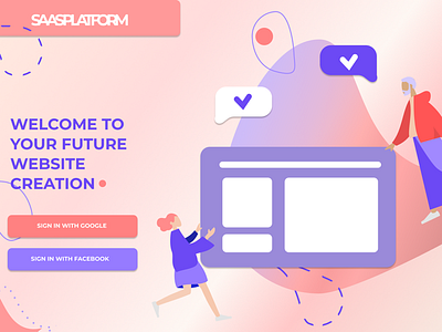 Main page for SaaS platform design saas platform uxui design