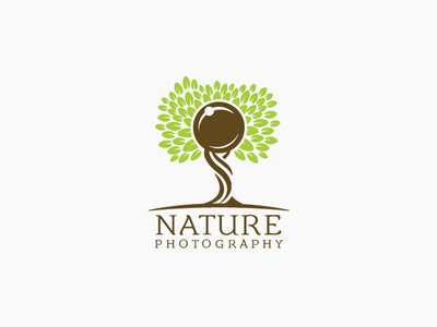 Nature Photography Logo ai beautiful business buy camera creative customaizable design editable entertainment eps lens logo nature photographer photography professional purchase template tree