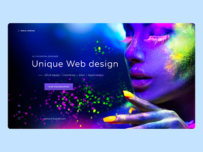 Portfolio website for web designer creative design minimal typography ui ux web website