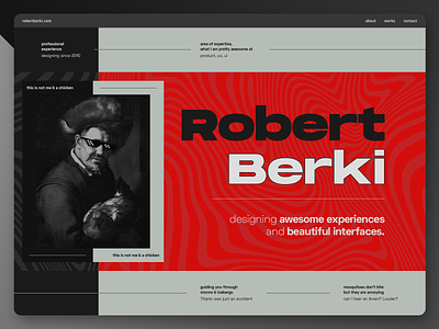 Robert Berki - Personal Portfolio creative portfolio landing page personal website portfolio ui ui design web webdesign website