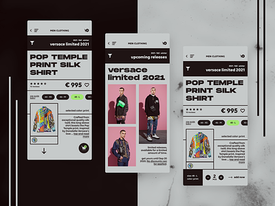 High-End Fashion Store - iOS App Design app design clothing e-commerce fashion high-end marketplace minimal mobile product store ui ui design user experience user interface ux ux design versace