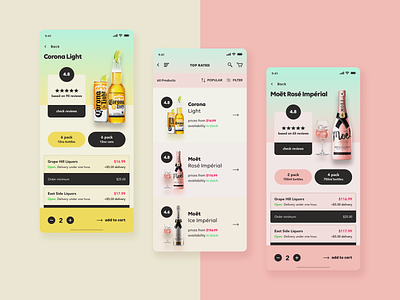 MBD - Liquor, Beer, & Wine - Marketplace iOS App app design beer e commerce ios liquor marketplace mobile ui design ux design wine