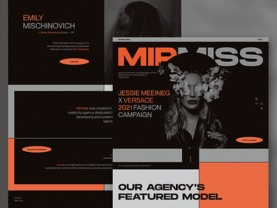 mirmiss - Modelling Agency Milan fashion fashion agency milan modelling agency ui ui design versace web web design webdesign website