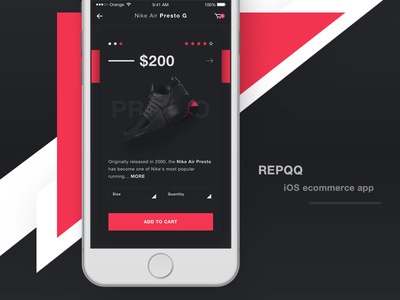 REPQQ - Ecommerce iOS app ecommerce app fashion fitness ios app mobile app nike shoes shop ui design ux design