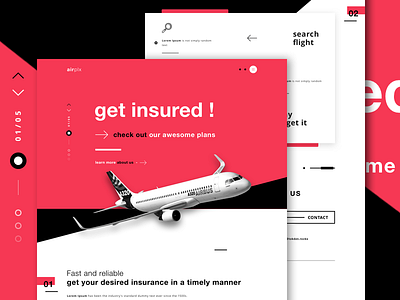 airplx - Flight insurance airlines airplane flight insurance flights ui design user interface webdesign website design