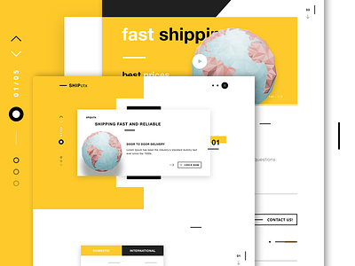 SHIPctx - Shipping services landing page delivery services interface design shipping shipping company shipping website ui design web design