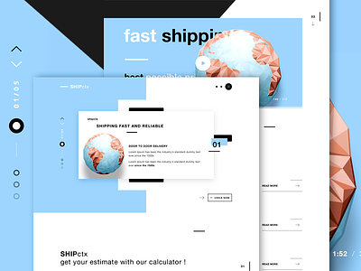 SHIPctx v2 - Shipping services landing page delivery services interface design shipping shipping company shipping website ui design web design