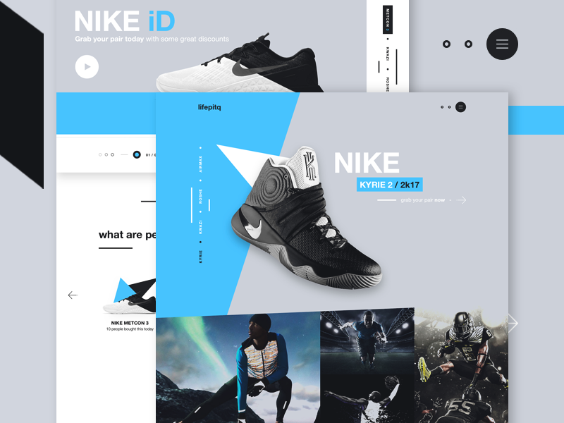 lifepitq - shoes and lifestyle landing pace concept by Robert Berki on ...