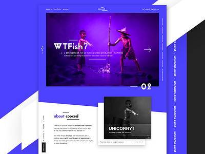 cooxed - a funky digital agency creative agency digital agency funky and fresh landing page ui ui design unicorns web design website design