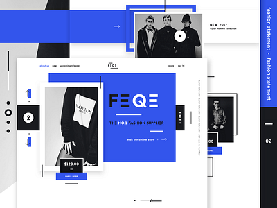 FEQE - Fashion luxury shopping burberry dior homme fashion landing page luxury shopping one page ui design ux design versace web design website design