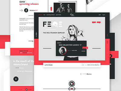 FEQE - Fashion luxury shopping website burberry dior homme fashion landing page luxury shopping one page ui design ux design versace web design website design