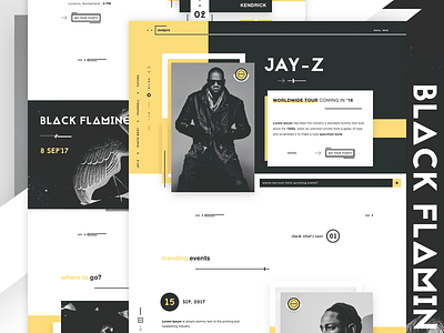 eveprx - Music Events landing page buy tickets events jay z kendrick lamar landing page music events music industry tickets ui ui design web design website