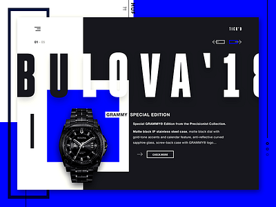 TICK'D - Watch shop concept bulova hype landing page minimal one page shopping ui ui design watch watch shop web design website design