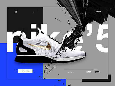 SNKRD - Sneakers shop landing page - v2 casual shopping e commerce ecommerce fitness industry fitness items landing page nike shoes ui design web design website