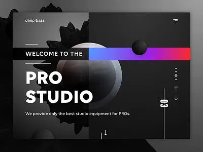 deep/bass - audio equipment website design audio equipment bass brand identity header design landing page modern music equipment product design sound ui design web design website design