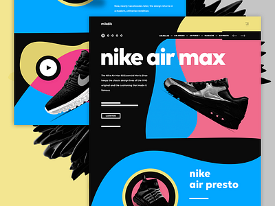 mikdik - online fashion store #2 design e commerce ecommerce fashion funky and fresh landing page minimal nike one page shoes ui ui design user interface web design website website design