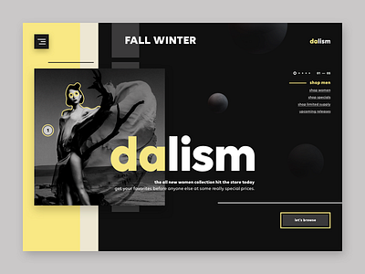 dalism - Online Fashion Store clothing design e commerce ecommerce fashion fashion website landing page luxury minimal one page ui ui design user interface web design website website design