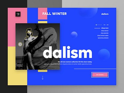 dalism - Online Fashion Store v2 clothing design e commerce ecommerce fashion landing page luxury minimal one page ui ui design user interface web design website website design