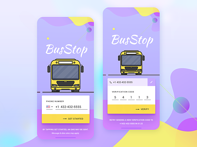 BusStop - iOS App for School Transportation app design bus stop ios mobile school bus uber for schools ui design user experience user interface ux design