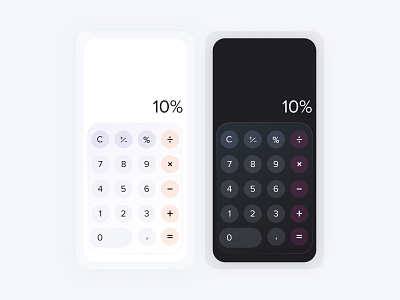 Calculator App Design app design calculator minimalism mobile mobile ui ui