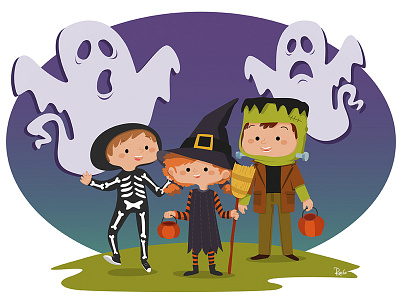 Halloween! Trick or treat? halloween illustration tht tizashechastrizas trick or treat