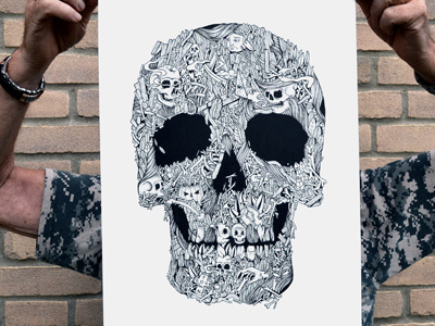 Skull black dark die graffiti illustration ink nature paper skull streetart white