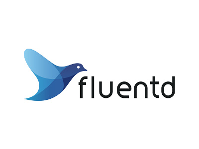 Fluentd Logo Rebranding bird dove fluentd logo logotype pigeon rebrand redesign