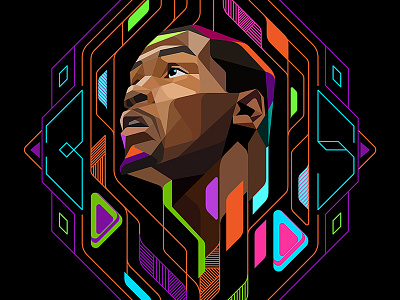 Kevin Durant Illustration basketball illustration kevin durant low poly nba nike vector