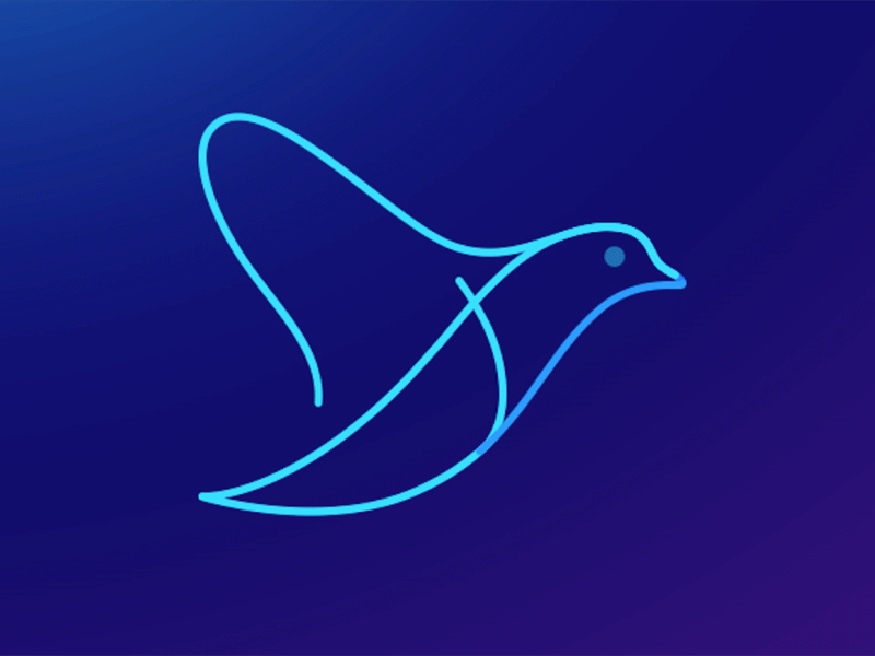 Fluentd logo Animation bird animation branding icon animation lines animation logo animation motion motion design