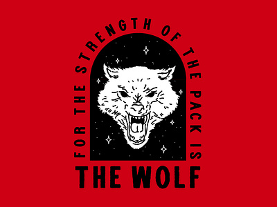 Strength of the Pack brand design design illustration illustrator lineart vector wolf