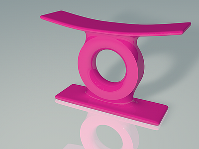 3D Stool 3d art art cinema 4d design interior design pink stool