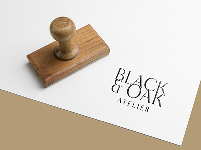 Black & Oak Atelier | Mark brand brand identity branding mark stamp typography