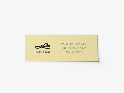 2018 Business Card business card business card design graphic design identity lucas braga monogram