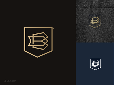 DB Monogram classic crest db design icon identity line logo logotype lucas braga luxury mark monogram shield symbol