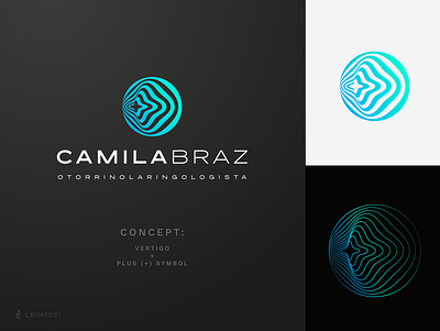 Camila Braz Logo branding identity logo logotype lucas braga mark medical minimal minimalist otolaryngology otorhinolaringology symbol