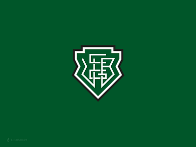 CGVB branding crest green icon identity intertwined logo logotype lucas braga mark minimal minimalist monogram shield symbol