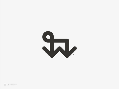 r+W brand design icon identity letter line logo logotype lucas braga mark minimal modern monogram rw symbol
