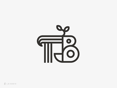 TB Landscaping brand icon identity landscaping letter line logo logotype lucas braga mark minimal monogram symbol tb