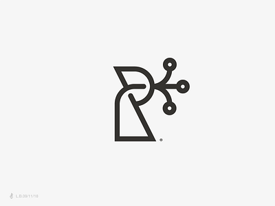 R brand design icon identity letter line logo logotype lucas braga mark minimal modern r symbol