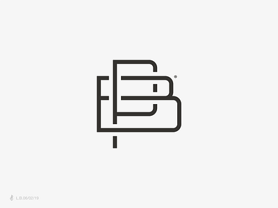 P+B brand branding design identity line logo logotype lucas braga mark minimal modern monogram pb symbol