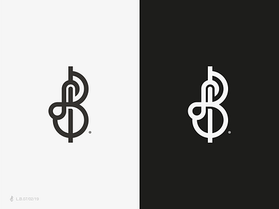 L+B brand branding design golden ratio icon identity lb line logo logotype lucas braga mark minimal modern monogram symbol
