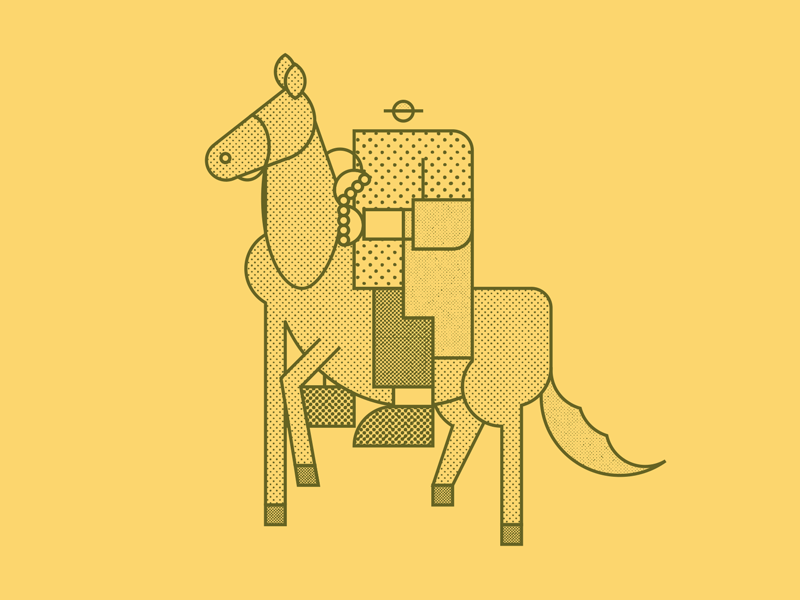 Nilton Santos brazil farm gif grid horse illustration line lucas braga minimal modern process