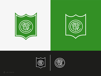 C+N+T+S Monogram for a Soccer Club badge brand branding cnts design icon identity line logo logotype lucas braga mark minimal monogram shield symbol