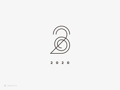 2020 2020 design identity line logo logotype lucas braga mark minimal modern symbol