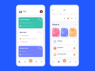 Notepad and check-in procedures ui ux 插图 设计